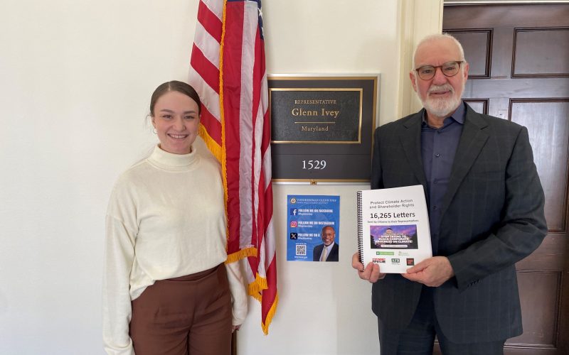 Andy Behar and As You Sow rep in front of Congressman Ivey's door