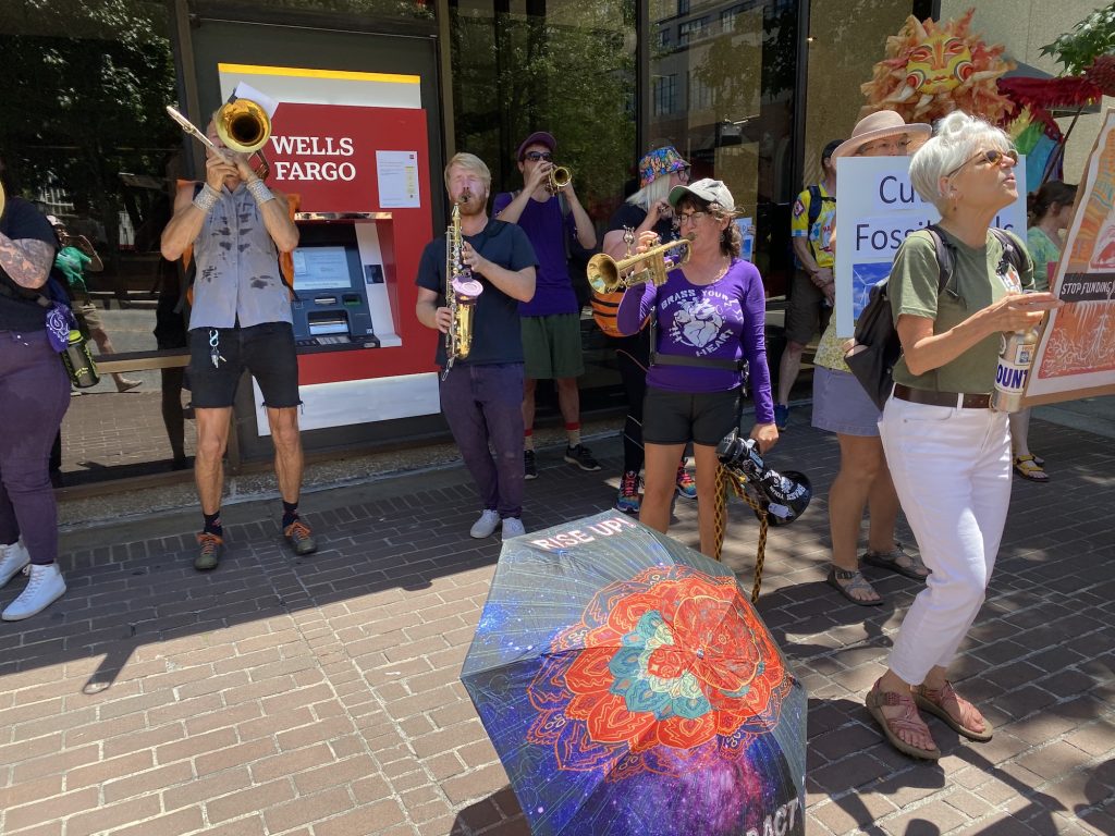 North Carolina demonstration outside Wells Fargo