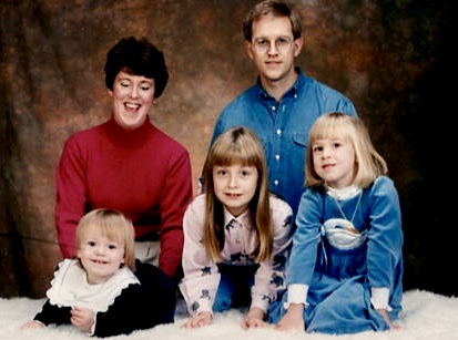 Kathy with her husband and 3 daughters