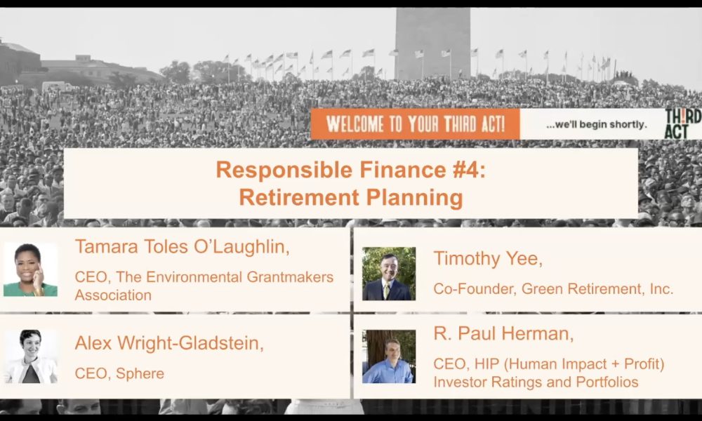 Responsible Finance Webinar #4: Retirement Plan